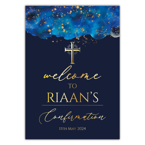 Communion / Confirmation Welcome Sign - Navy