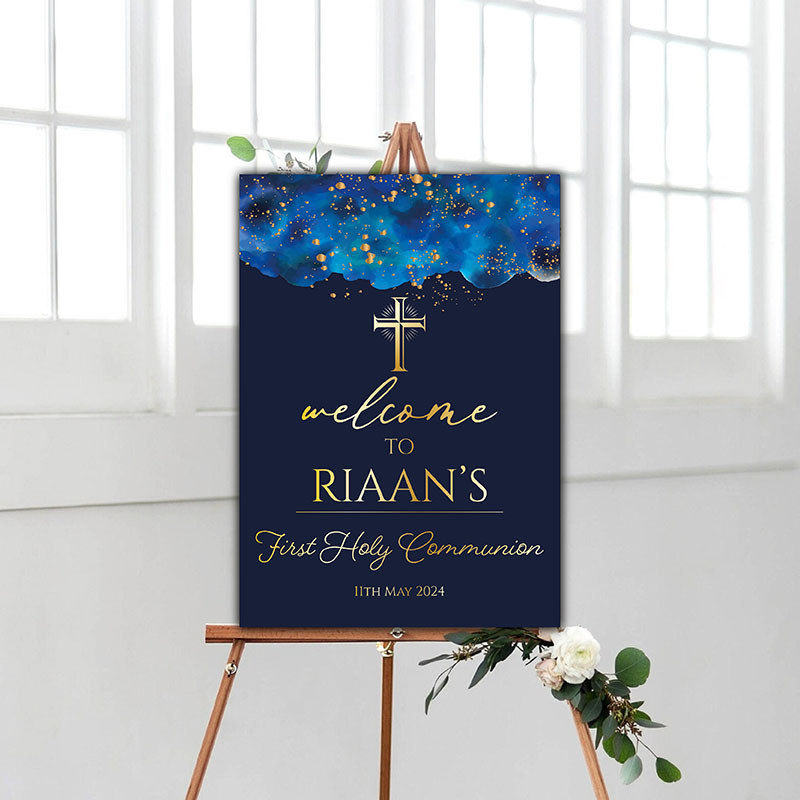 Communion / Confirmation Welcome Sign - Navy - Image 4