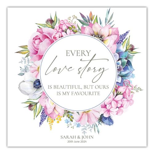 Every Love Story Sign - Pink & Violet