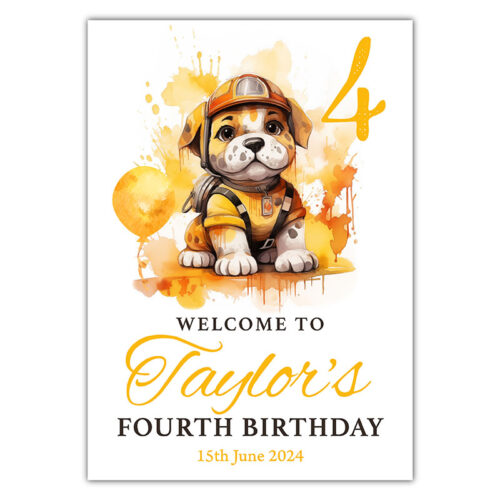 Birthday Welcome -  The Construction Pup