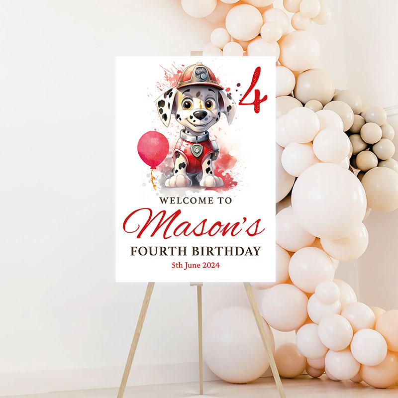 Birthday Welcome - The Fire Fighter Pup - Image 2