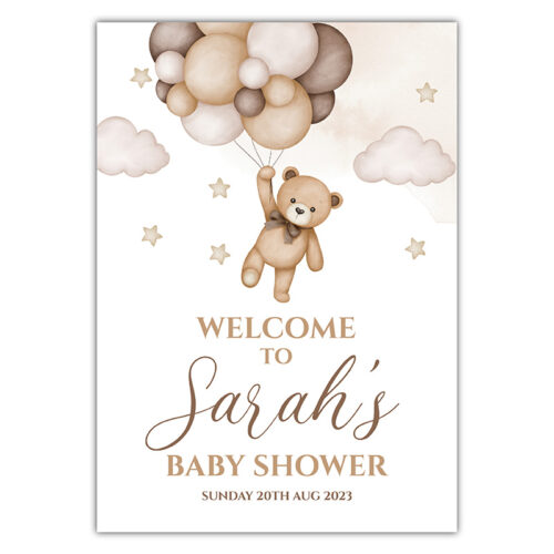 Baby Shower Welcome Sign - Bear