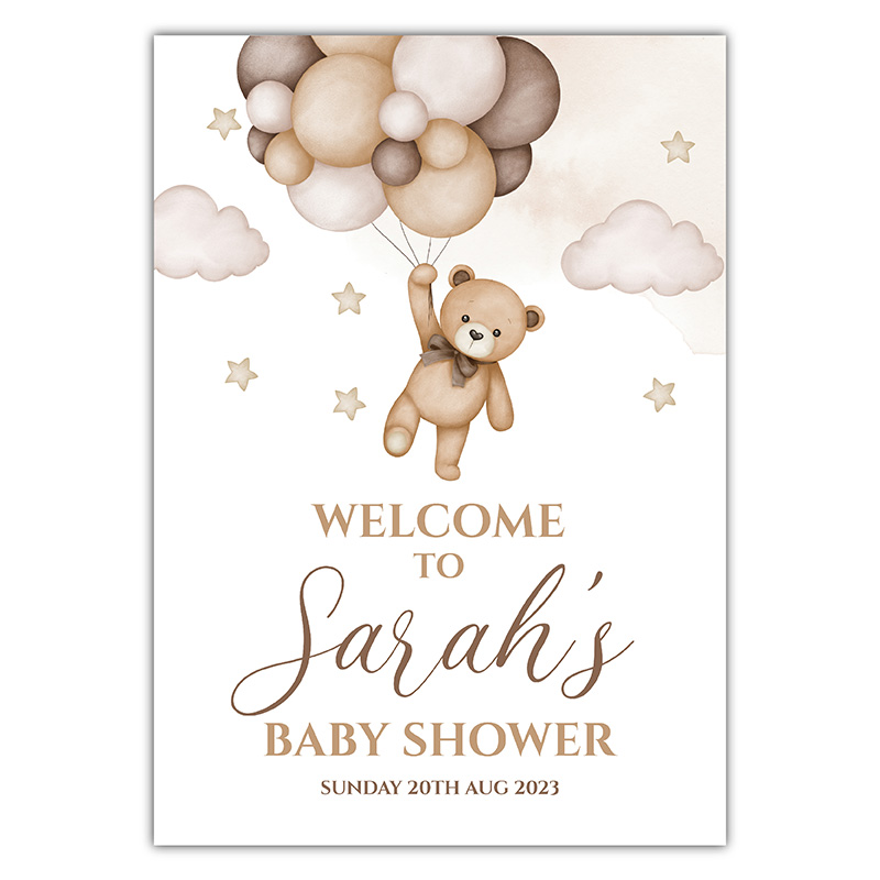 Baby Shower Welcome Sign - Bear
