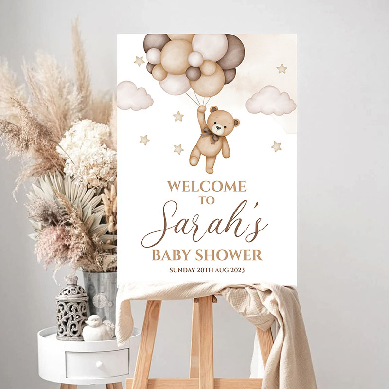 Baby Shower Welcome Sign - Bear - Image 2