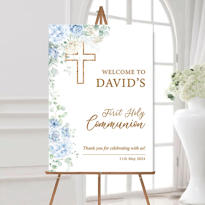 Communion Party Sign - Dusky Blue - Image 2