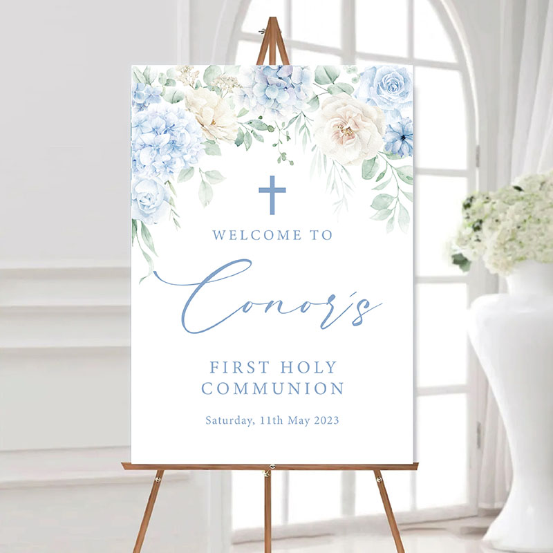 Communion Welcome Sign - Dusty Blue - Image 2