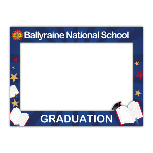 Graduation School Frame Blue Stars