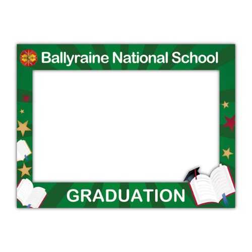 Graduation School Frame Green Stars