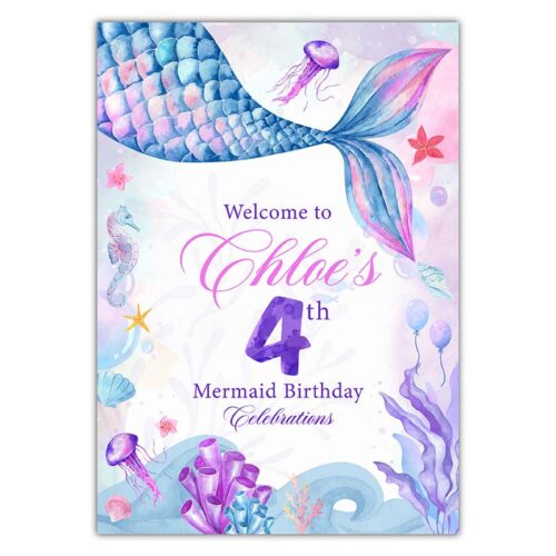 Birthday Welcome - Mermaid Tail