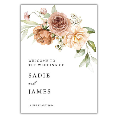 Welcome Sign - Peachy