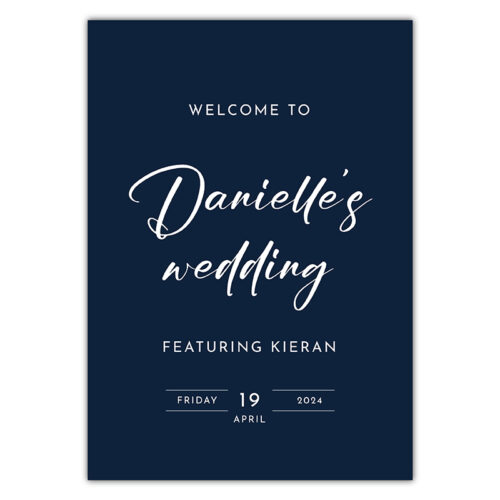 Welcome Sign - Featuring Navy