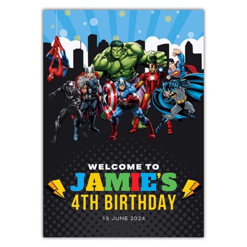 Birthday Welcome -  Superhero