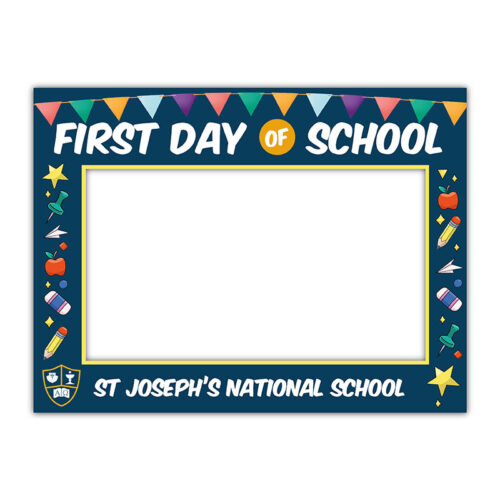 First Day Of School Frame Bunting Blue