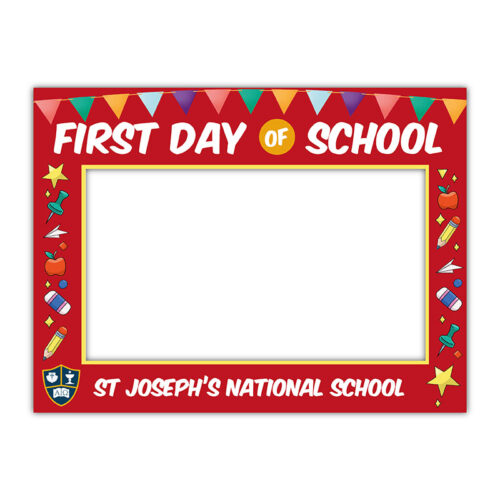 First Day Of School Frame Bunting Red